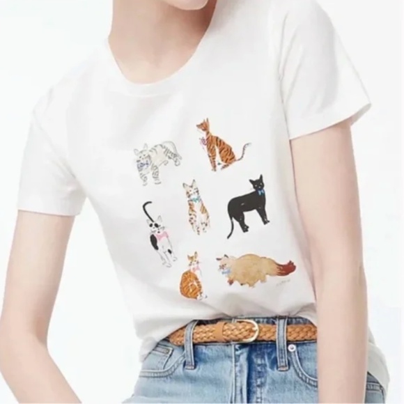 Cat Graphic Kitten Boho Modern Classy Preppy Cute Chic Glam Hipster Tee Shirt - Picture 1 of 4